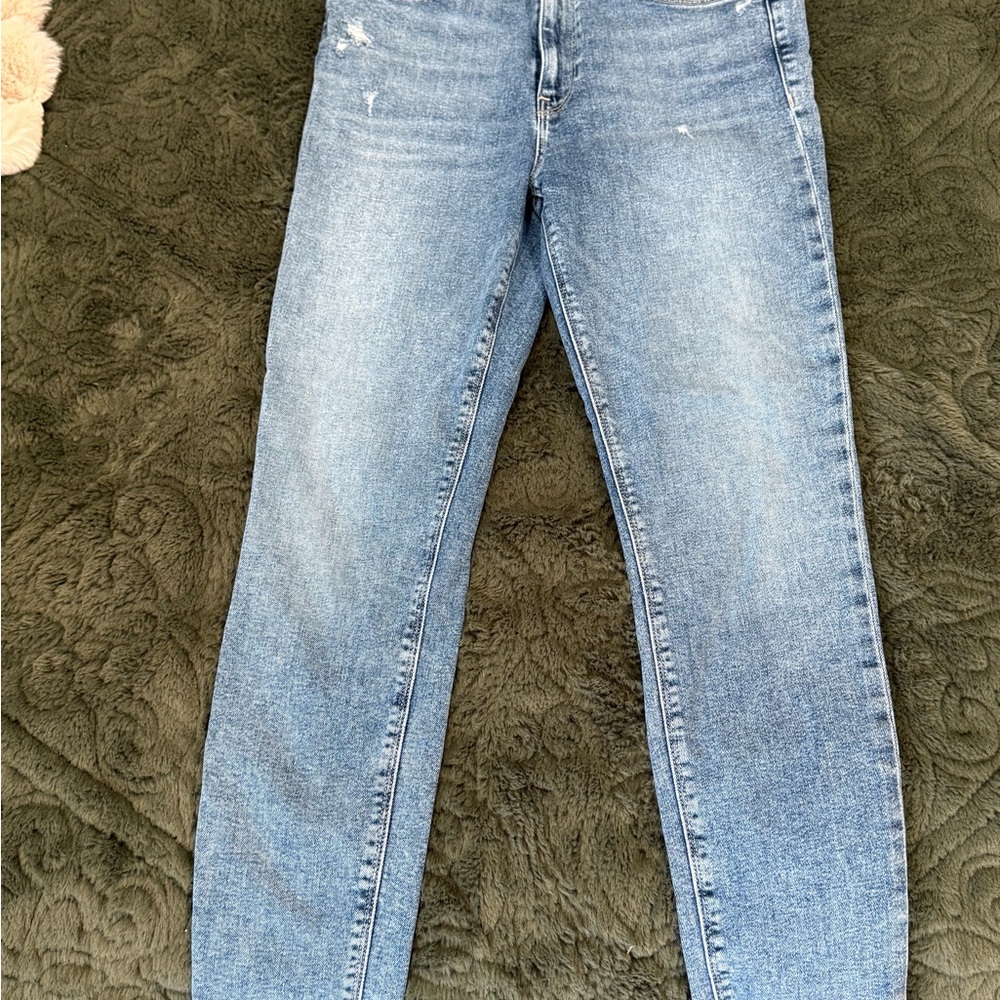 Hudson Barbara Super Skinny Jeans Women's Straight Leg in Light Blue